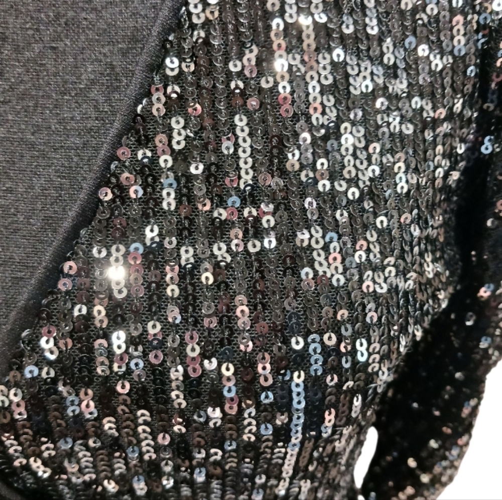 Calvin Klein Sequin Ruched Cocktail Dress - Picture 7 of 10